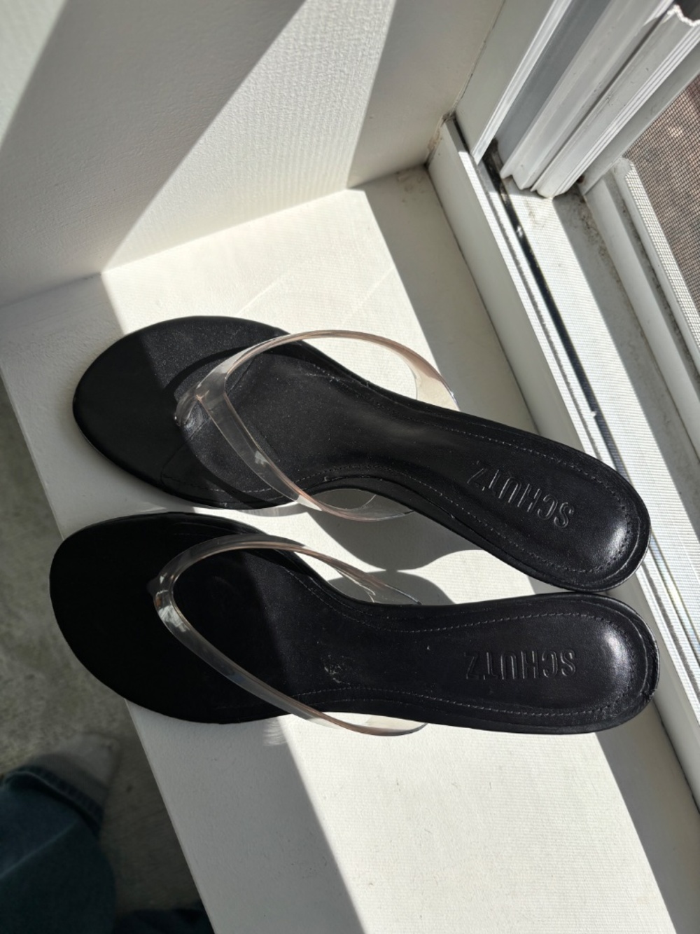 Schultz Clear Jelly Heeled Sandals - Picture 6 of 7
